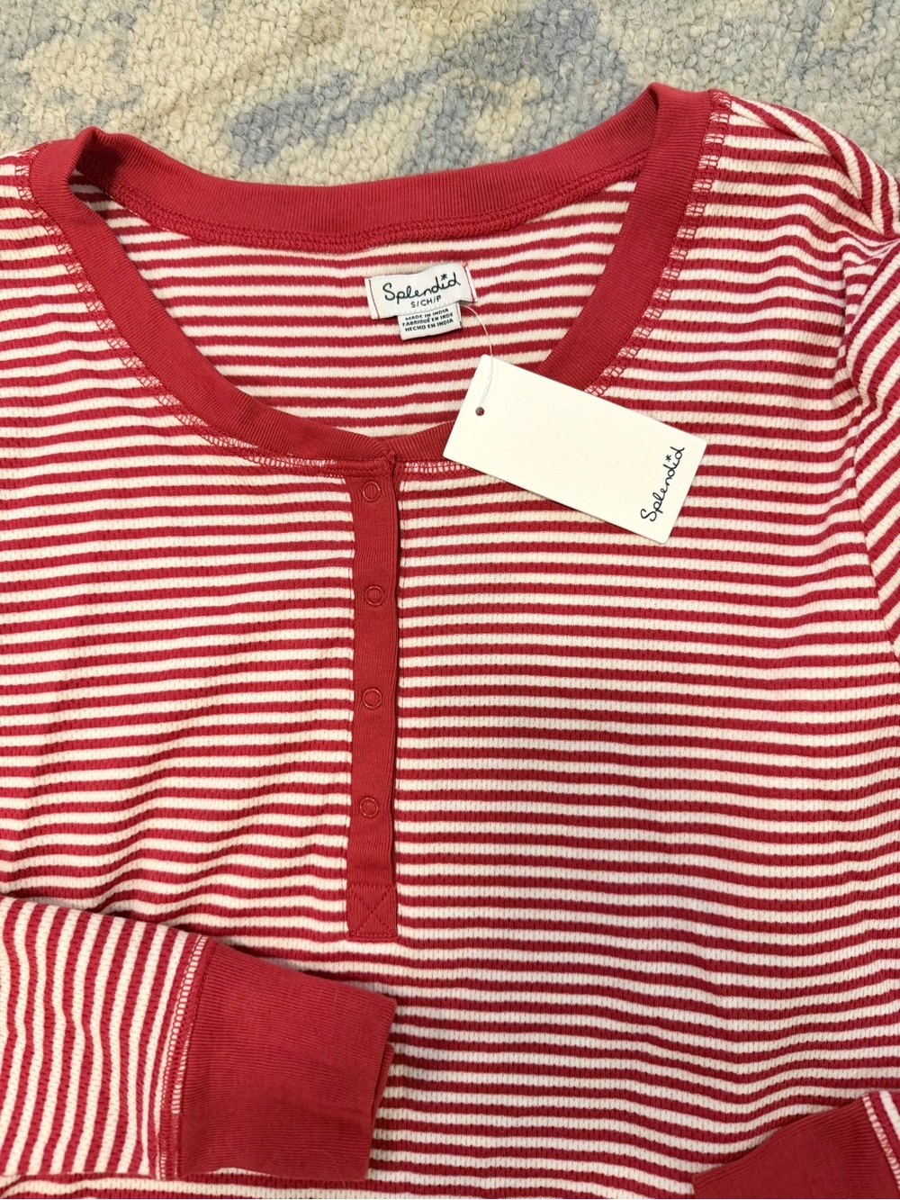Red Stripe Kids Pajama Set - Cozy Long Sleeve Top & Pants - Picture 3 of 3